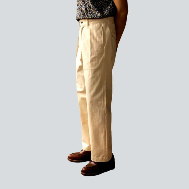 Monochrome chino men's denim pants