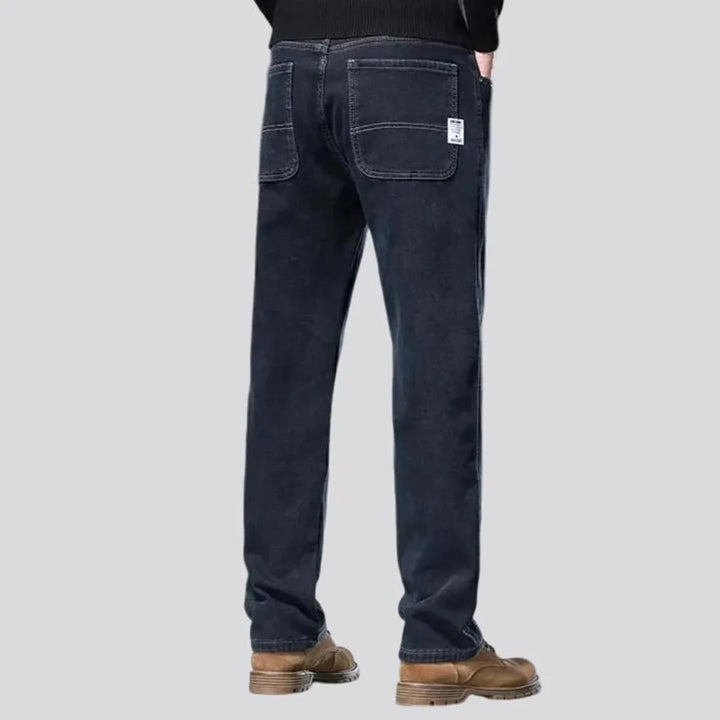 Insulated stretchable classic men's jeans