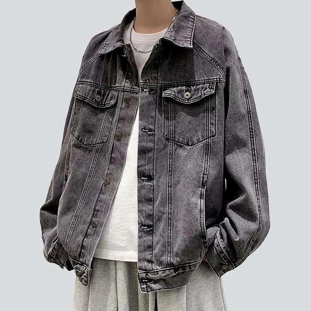 Street men's jean jacket