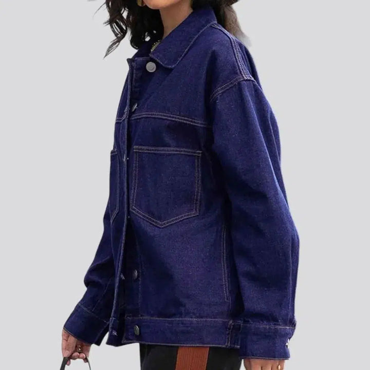 Dark-wash women's jeans jacket