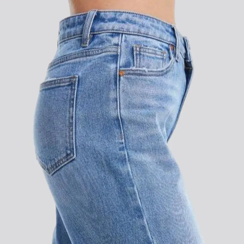 Whiskered mom jeans
 for ladies