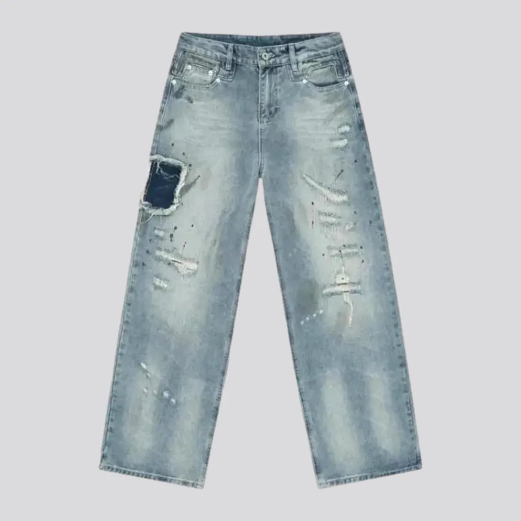 Baggy Grunge Style Light Wash Men's Jeans | Jeans4you.shop