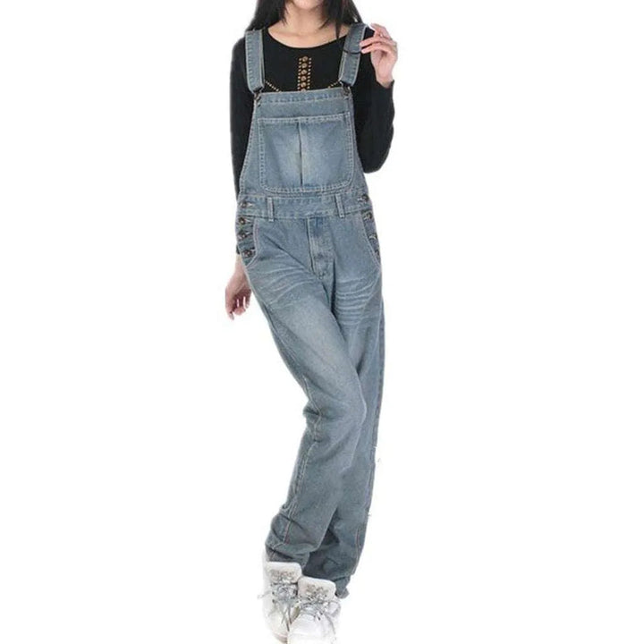 Baggy Jean Overall for Ladies - Light Blue