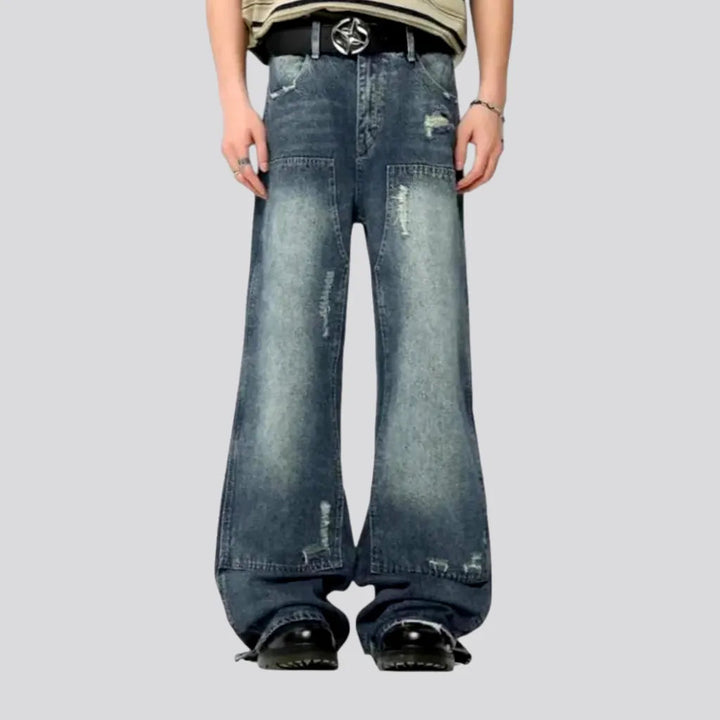 Baggy Mid-waist Distressed Jeans for Men | Jeans4you.shop