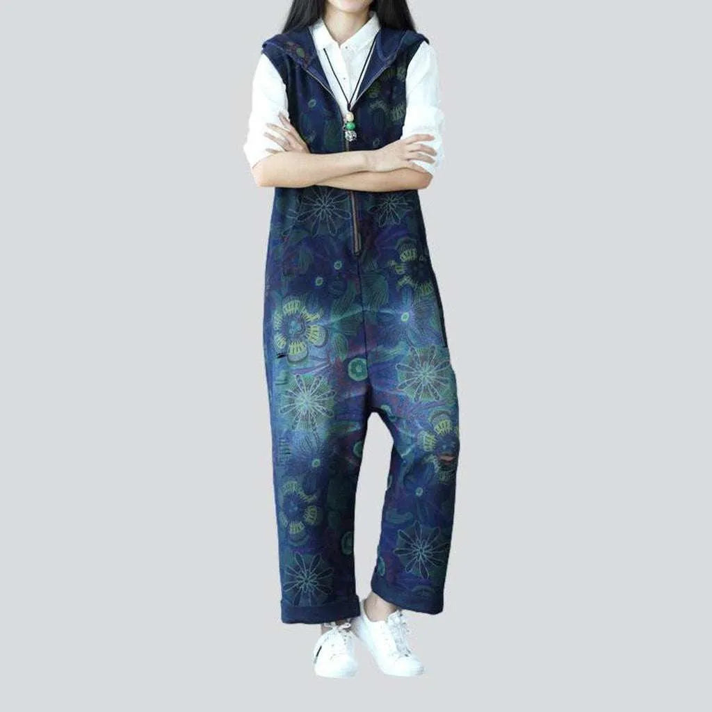 Baggy painted women's denim jumpsuit | Jeans4you.shop