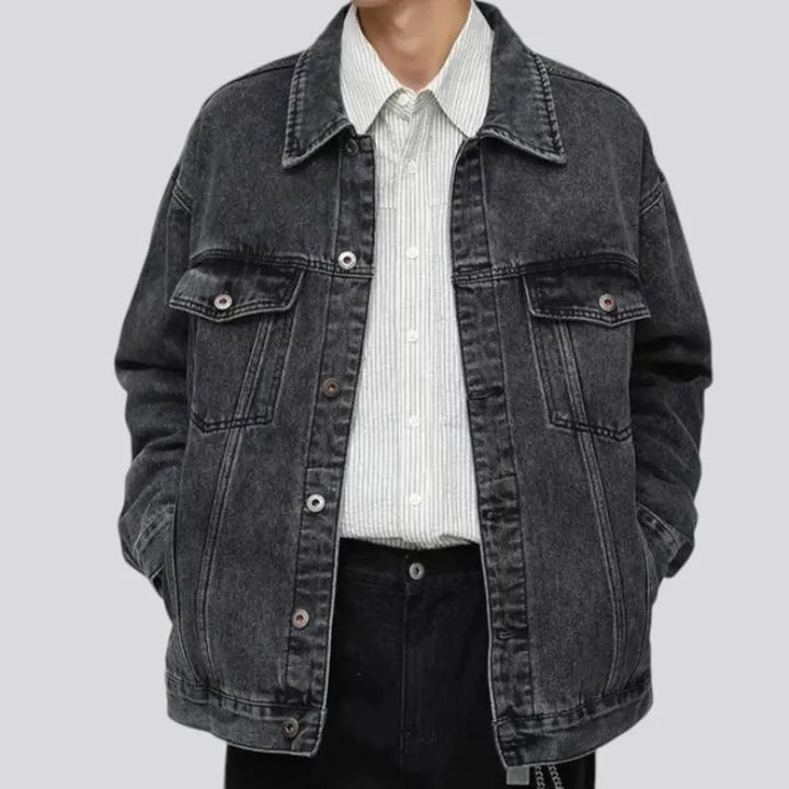 Retro style men's denim jacket