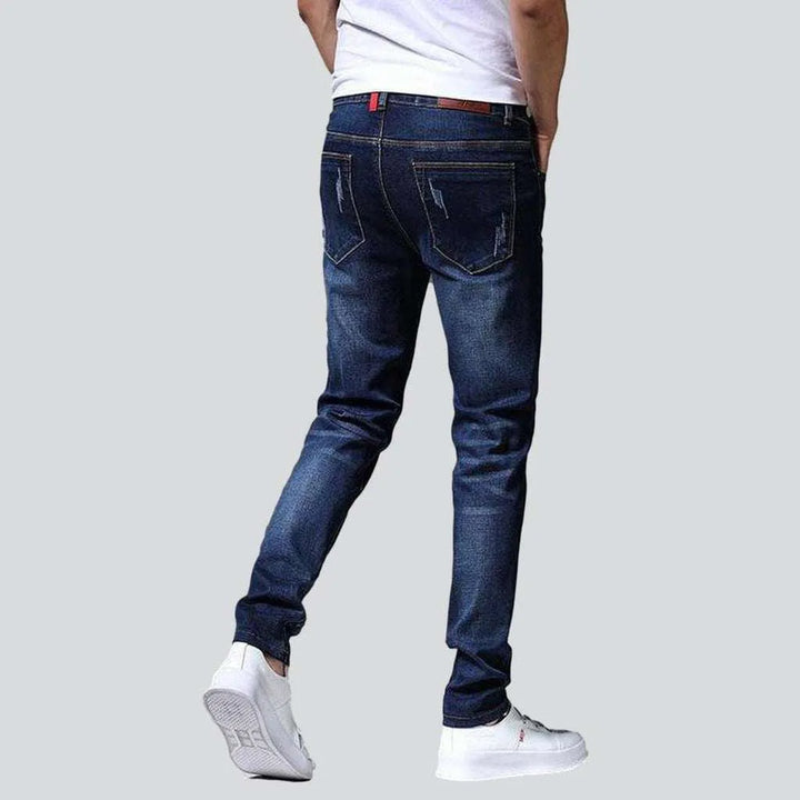 Casual slim fit men's jeans