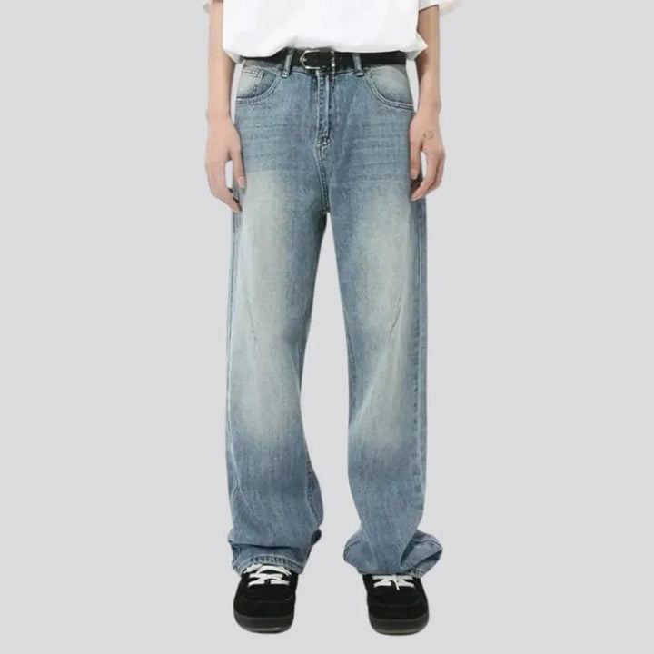 Baggy mid-rise men's jeans