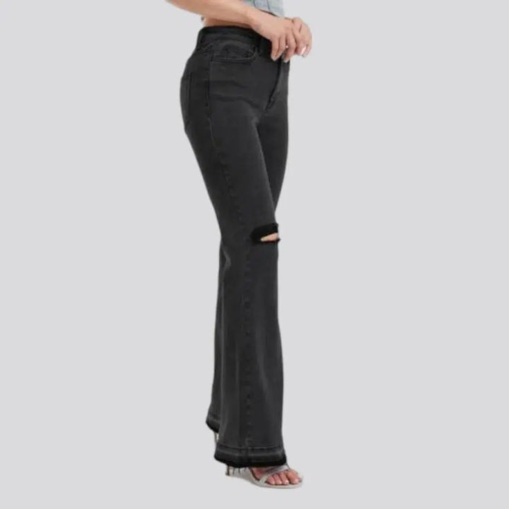 Distressed high-waist jeans
 for ladies