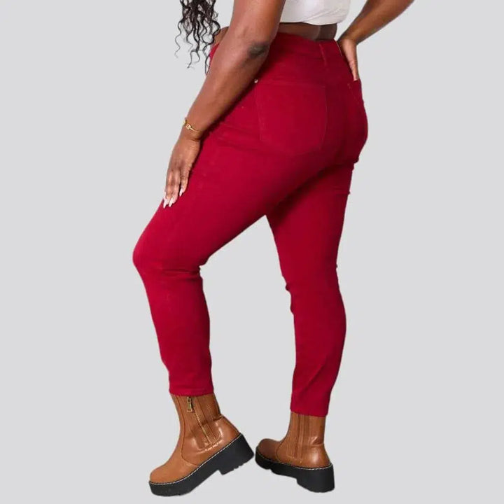 Red women's y2k jeans