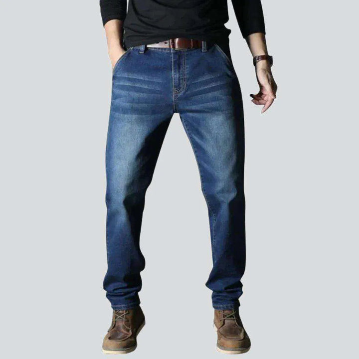 Mobile pocket men's slim jeans