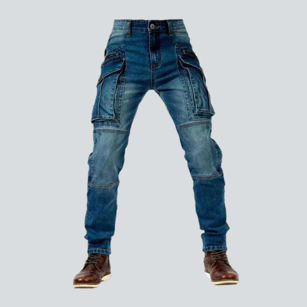 Men's biker jeans