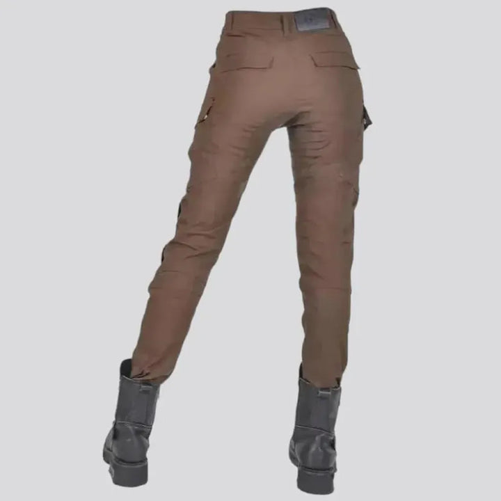 High-waist protective biker jean pants