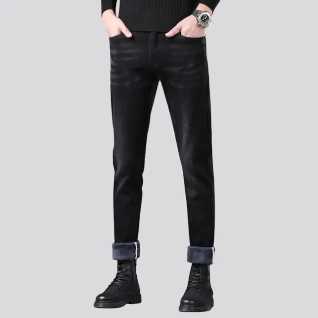 Casual stretchable mid-rise men's jeans