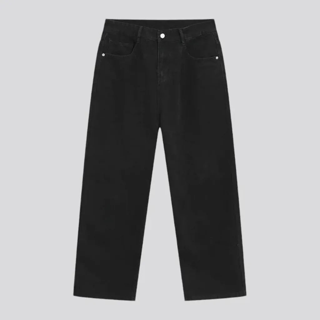 90s street style mid rise men's jeans