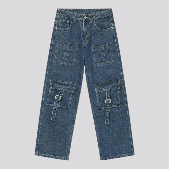 Boho style baggy jeans for men