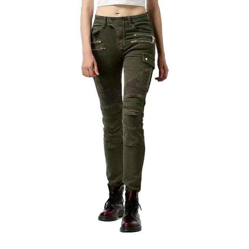 Biker protective jeans
 for women