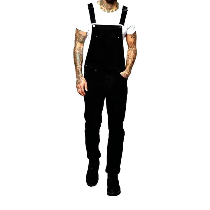 Black Slim Men's Jean Overall - Black