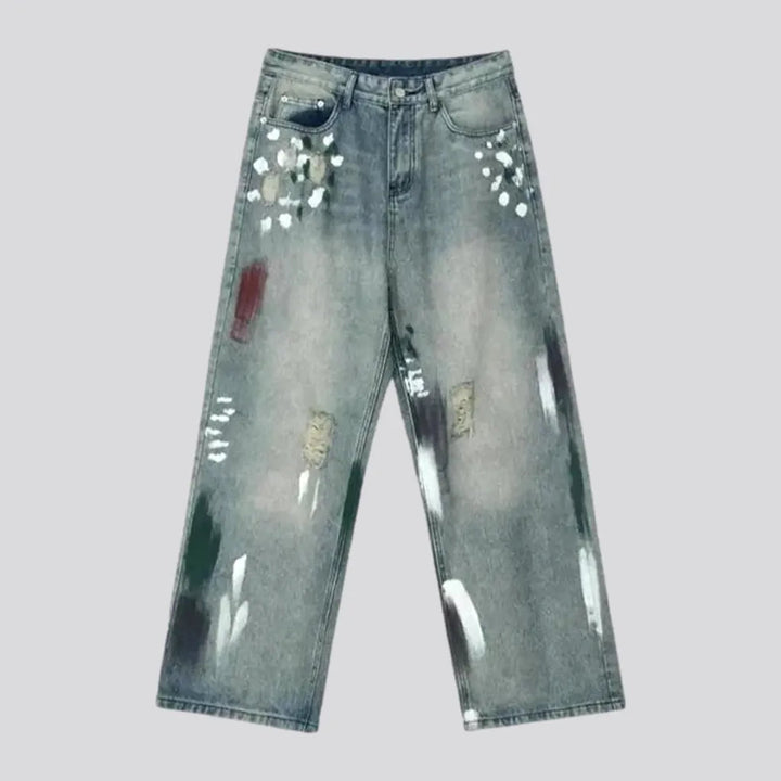 Boho Grunge Street Style Men's Jeans | Jeans4you.shop