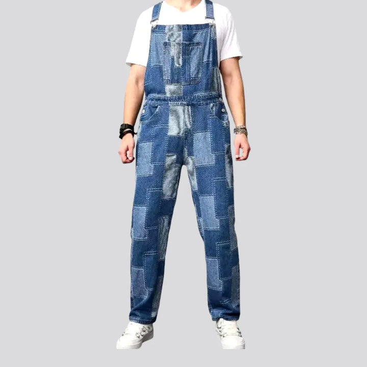 Boho Patchwork Design Men's Jeans Dungaree | Jeans4you.shop