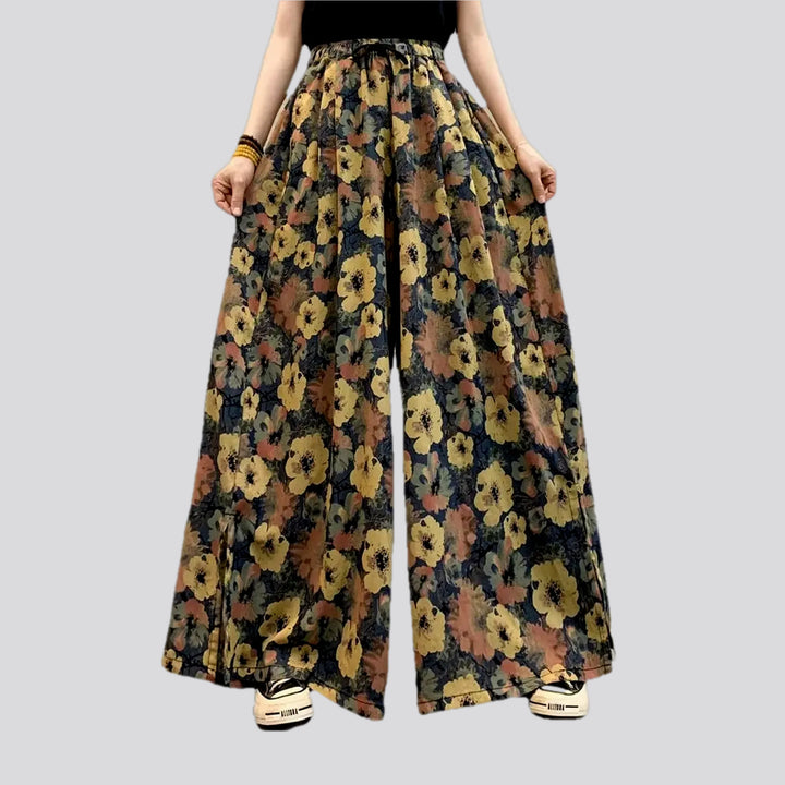 Boho Style Flared Jeans Culottes for Women | Jeans4you.shop