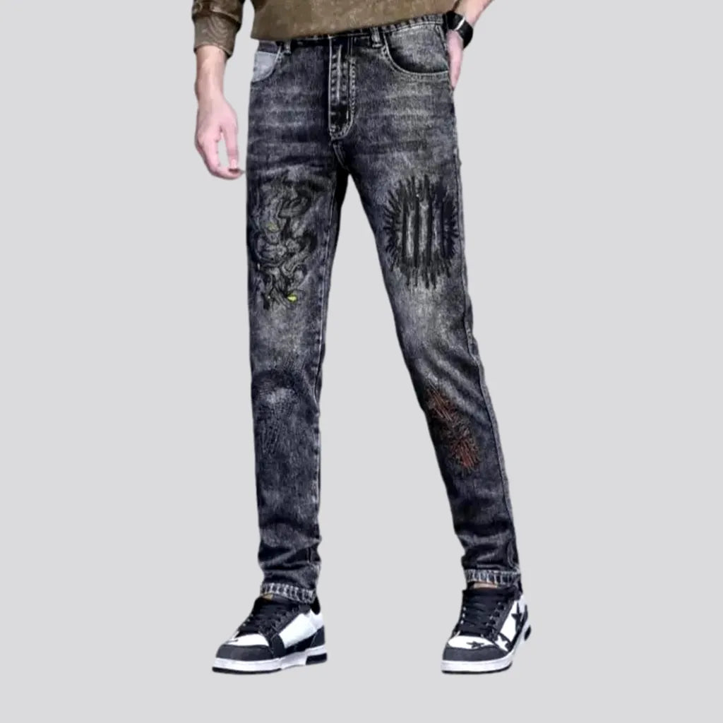 Boho Style Mid Rise Vintage Men's Jeans | Jeans4you.shop