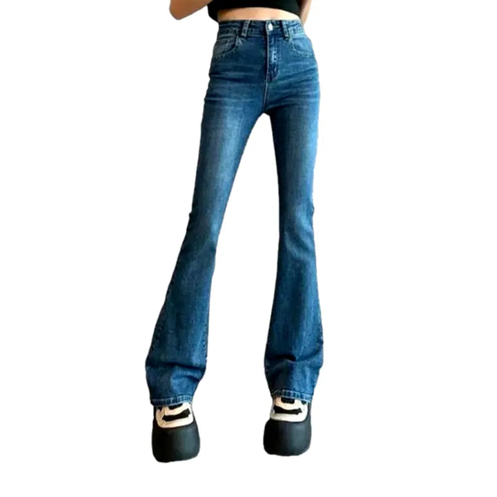 Bootcut sanded jeans
 for women