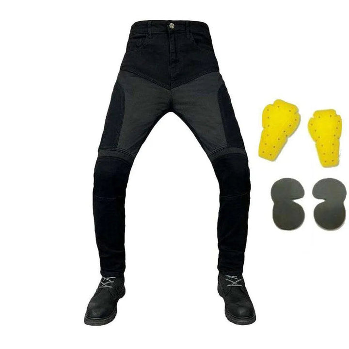 Breathable men's biker jeans