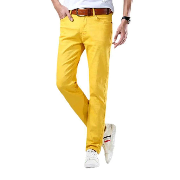 Bright color men's slim jeans