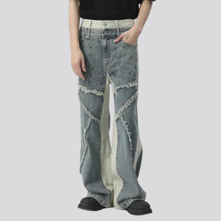 Men's embellished jeans