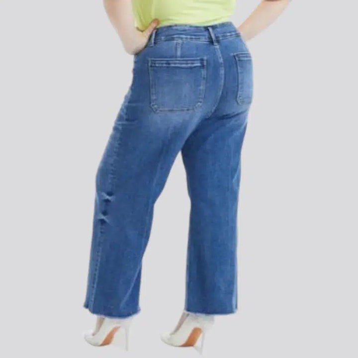 Plus-size women's wide-leg jeans