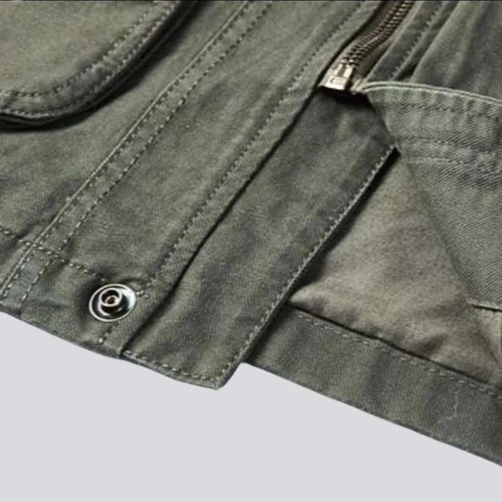 Color slim jean jacket
 for men