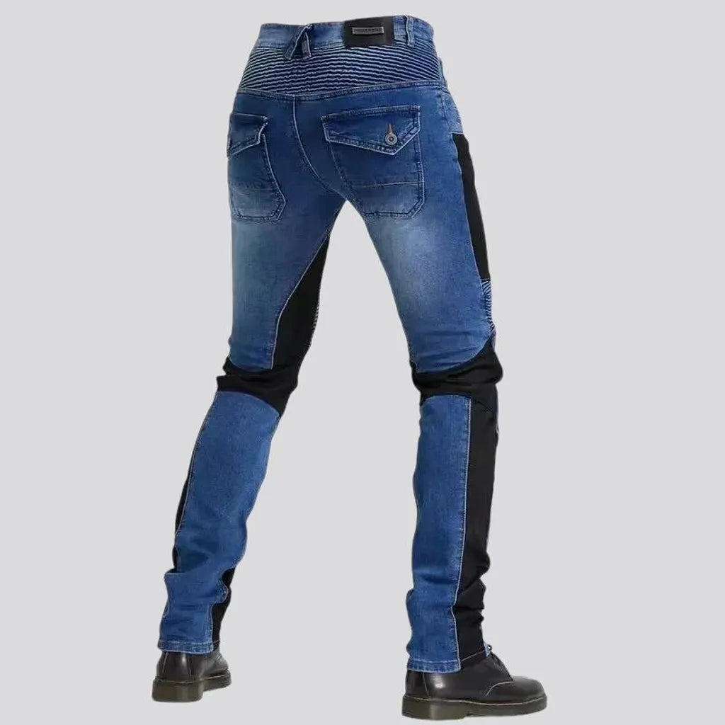 Slim fit high rise biker men's jeans