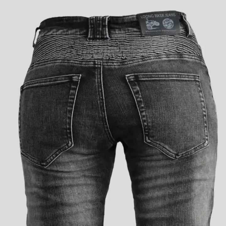 Biker high-waist jeans
 for ladies