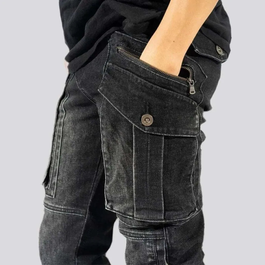 Men's biker jeans