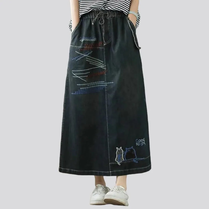 Boho denim skirt
 for women | Jeans4you.shop