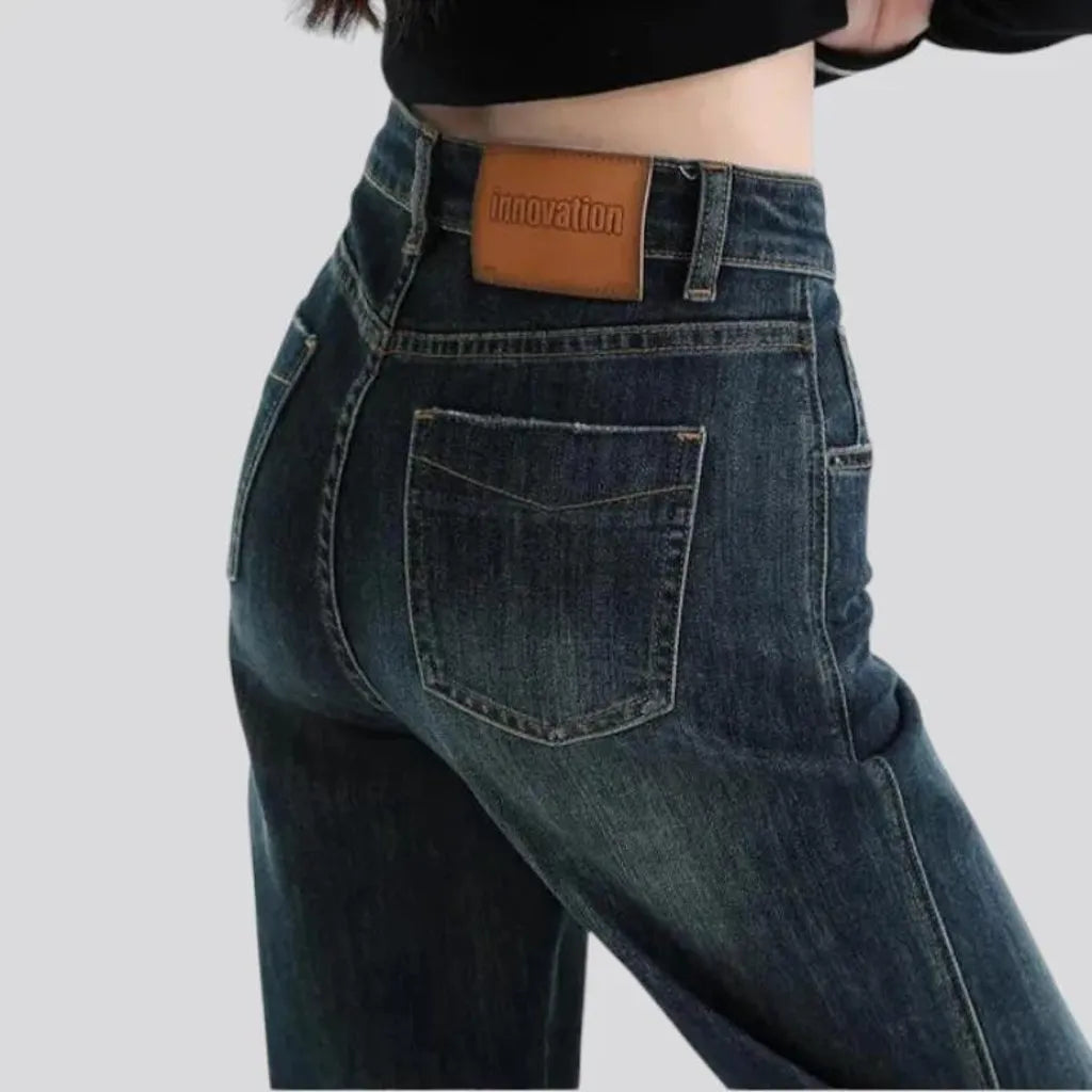 High-rise stylish jeans for women