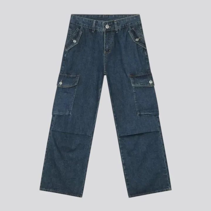 90s fashionable mid rise men's jeans