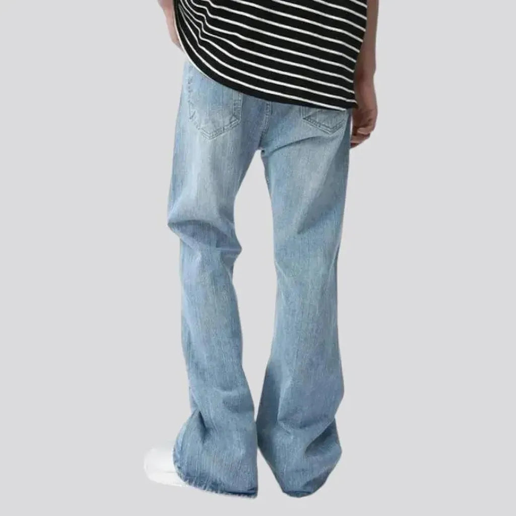 Street light-wash jeans
 for men