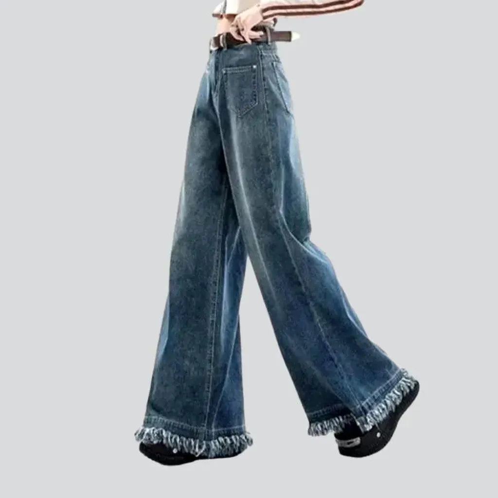 High-waist flared jeans
 for women
