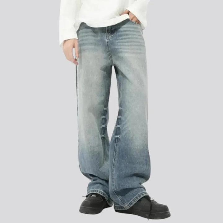 Mid rise boho vintage men's jeans