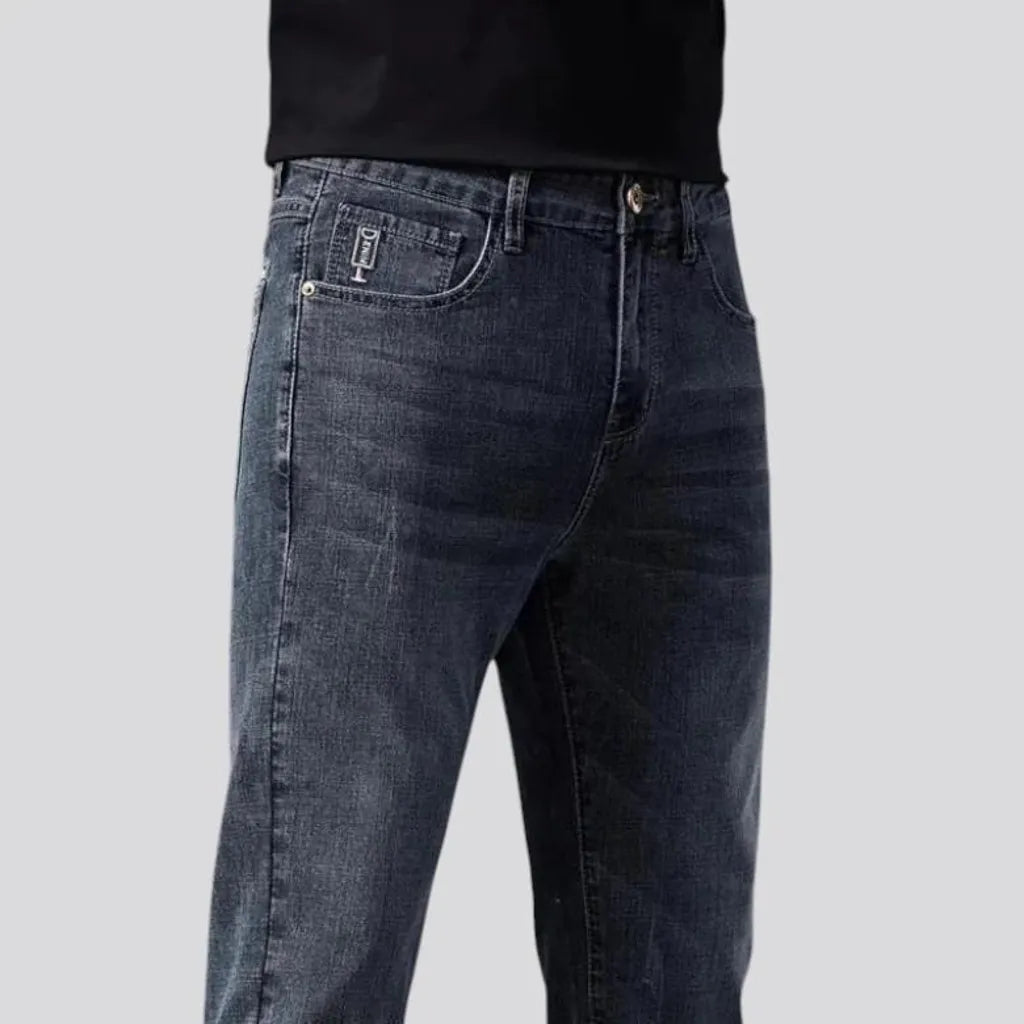 Sanded tapered men's jeans