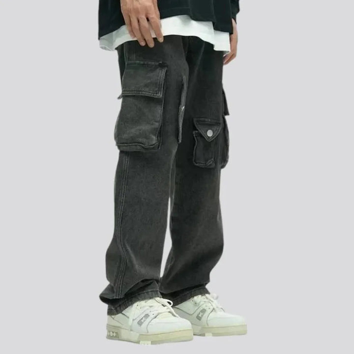 Baggy fit cargo men's jeans