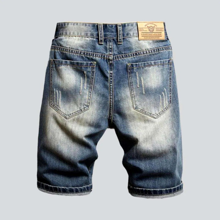 Men's slim jean shorts