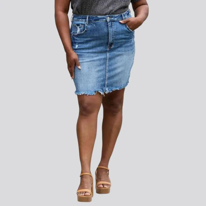 Body-con vintage jean skirt
 for women