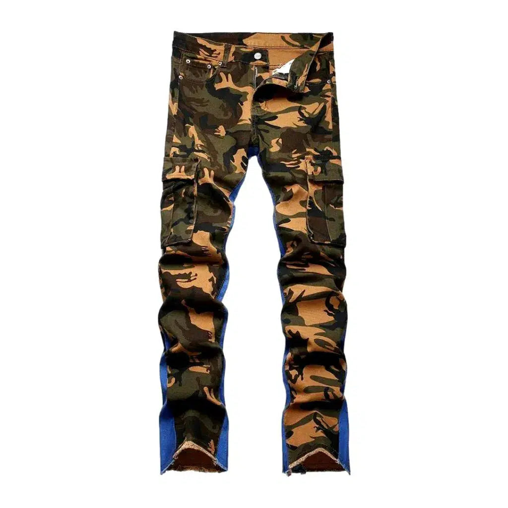 Camouflage men's cargo jeans