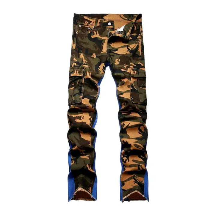 Camouflage men's cargo jeans