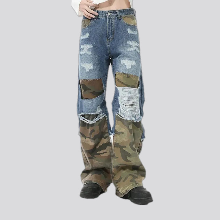 Camouflage Patchwork Men's Jeans | Jeans4you.shop