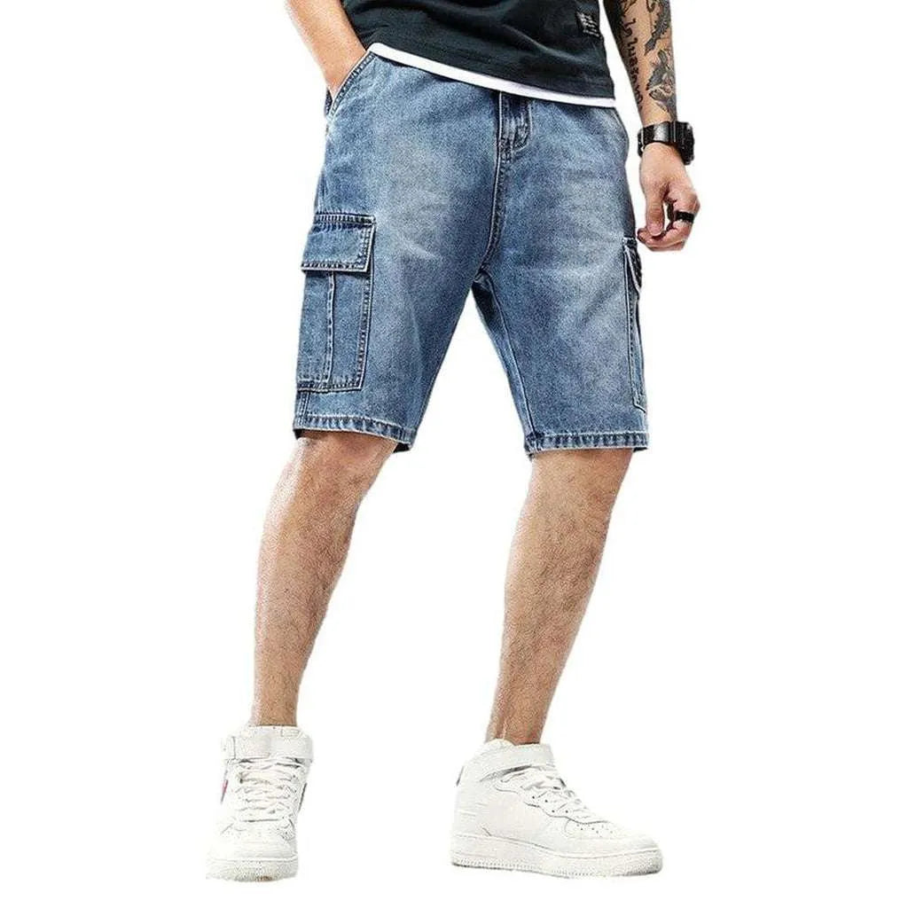 Cargo men's denim shorts