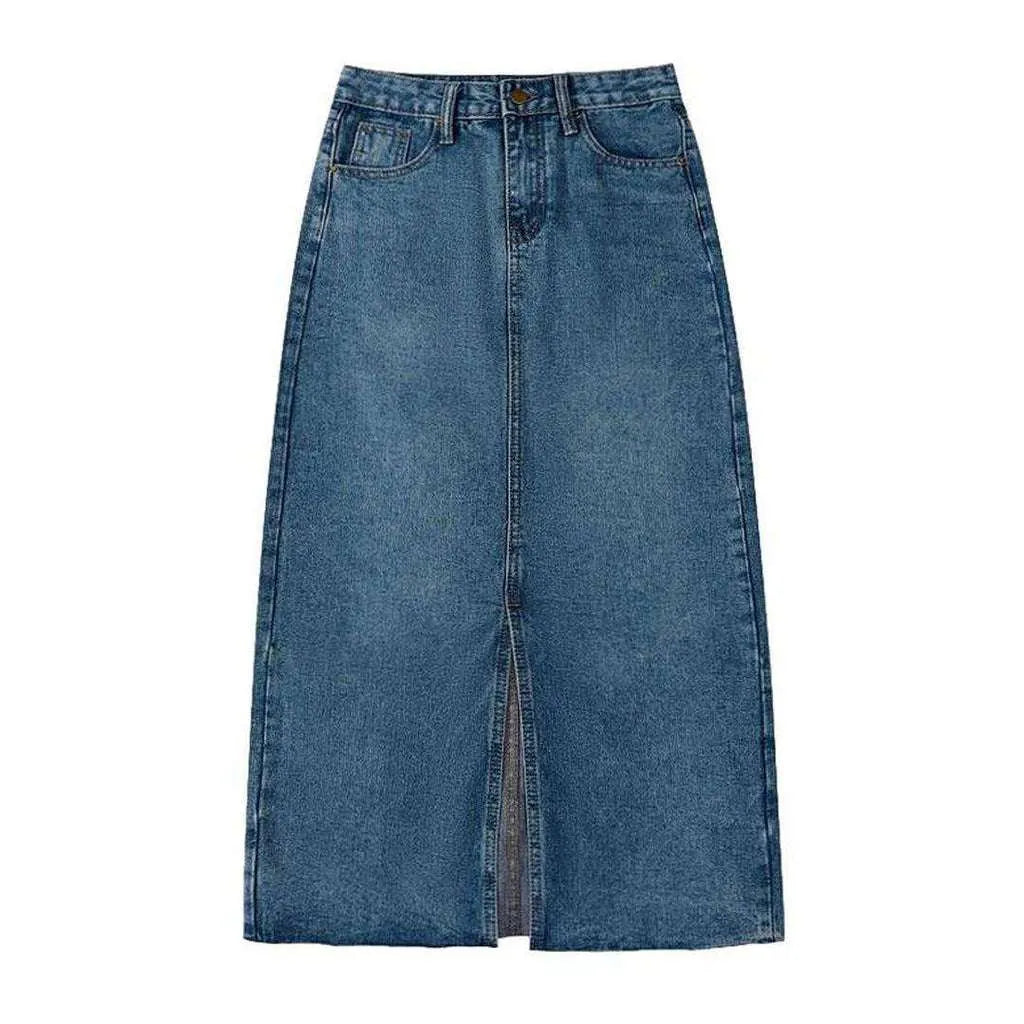 Casual long jean skirt